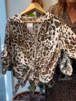 Casual Leopard Print Linen And Cotton Shirt