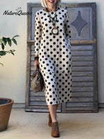 Women's Classic Polka Dot Cotton Dress
