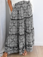 Romantic And Elegant Floral Print Skirt