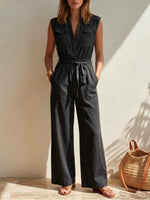 Women's Minimalist Casual Denim Jumpsuit