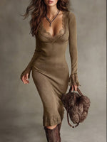 Bohemian Patchwork Lace-knit Dress