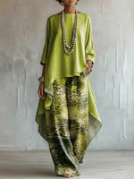 Elegant & Artistic Leopard Print Two-piece Set