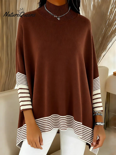 Women's Casual Loose-fitting Striped Sweater