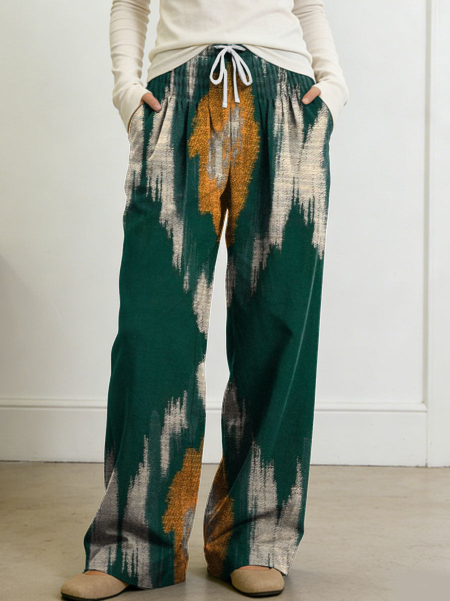 Women's Geometry Color Splicing Gradient Art Print Casual Pants