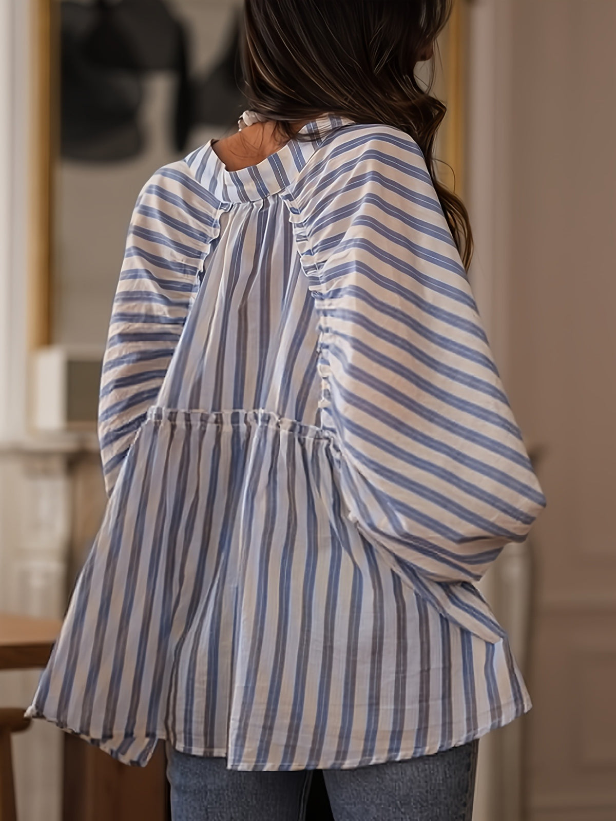 Casual Striped Loose Women's Shirt