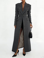 Women's Single-breasted Long Coat