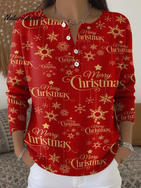 Red Christmas decoration pattern Sweater