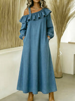 Women's Casual Sleeveless Cotton Denim Dress