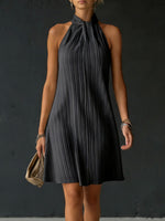 Women's Halter-neck Sleeveless Crossover Dress