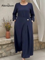 Elegant Two-piece Wrap-style Pleated Midi Dress