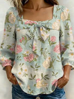 Women's Floral Art Print Casual Stylish Cotton Shirt