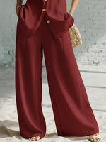 Casual Loose-fitting Cotton Linen Wide-leg Pant