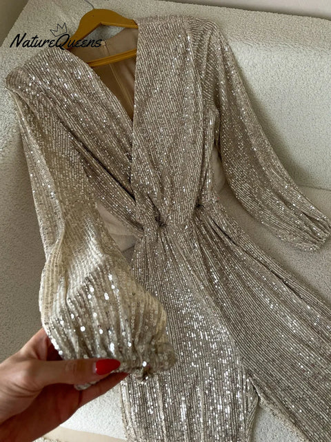Women's Elegant Christmas Party Sparkling Jumpsuit