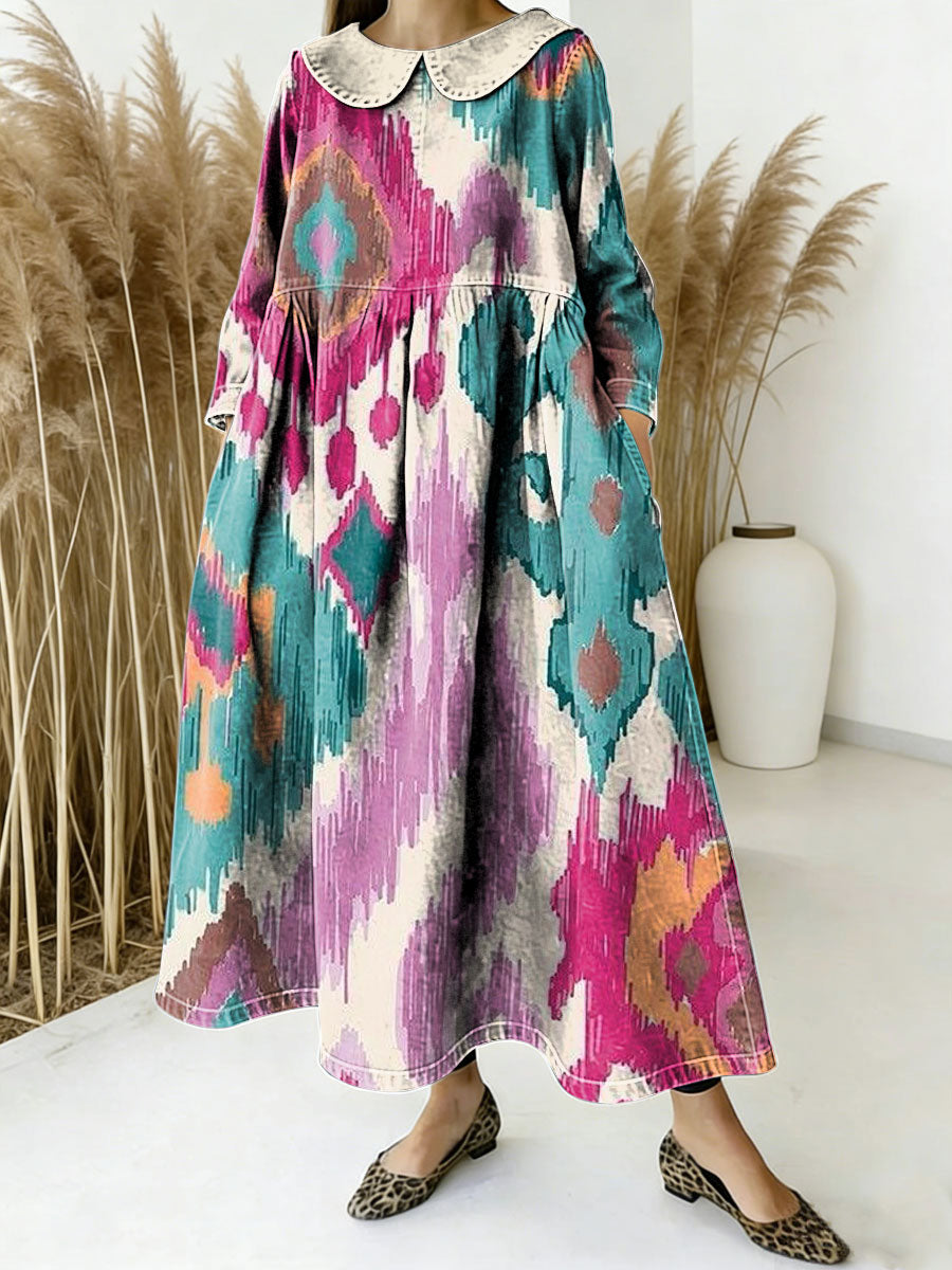 Women's Flowers Floral Pattern Art Print Casual Denim Dress