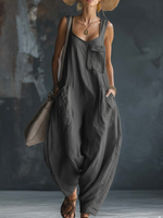 Cozy Loose-fitting Wide-leg Jumpsuit