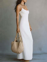Women's Solid Color Art Casual Comfortable Cotton Linen Dress