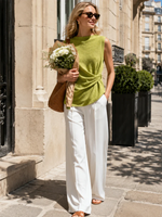 Casual & Elegant Knotted Sleeveless Knit Top