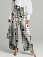 Women's Vintage Pattern Art Print Casual Cotton Denim Pants