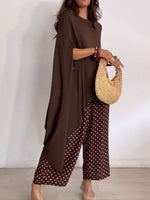 Loose-fit Casual Cotton Top With Asymmetrical Hem