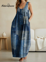 Women's Vintage Casual Loose Denim Vest Dress