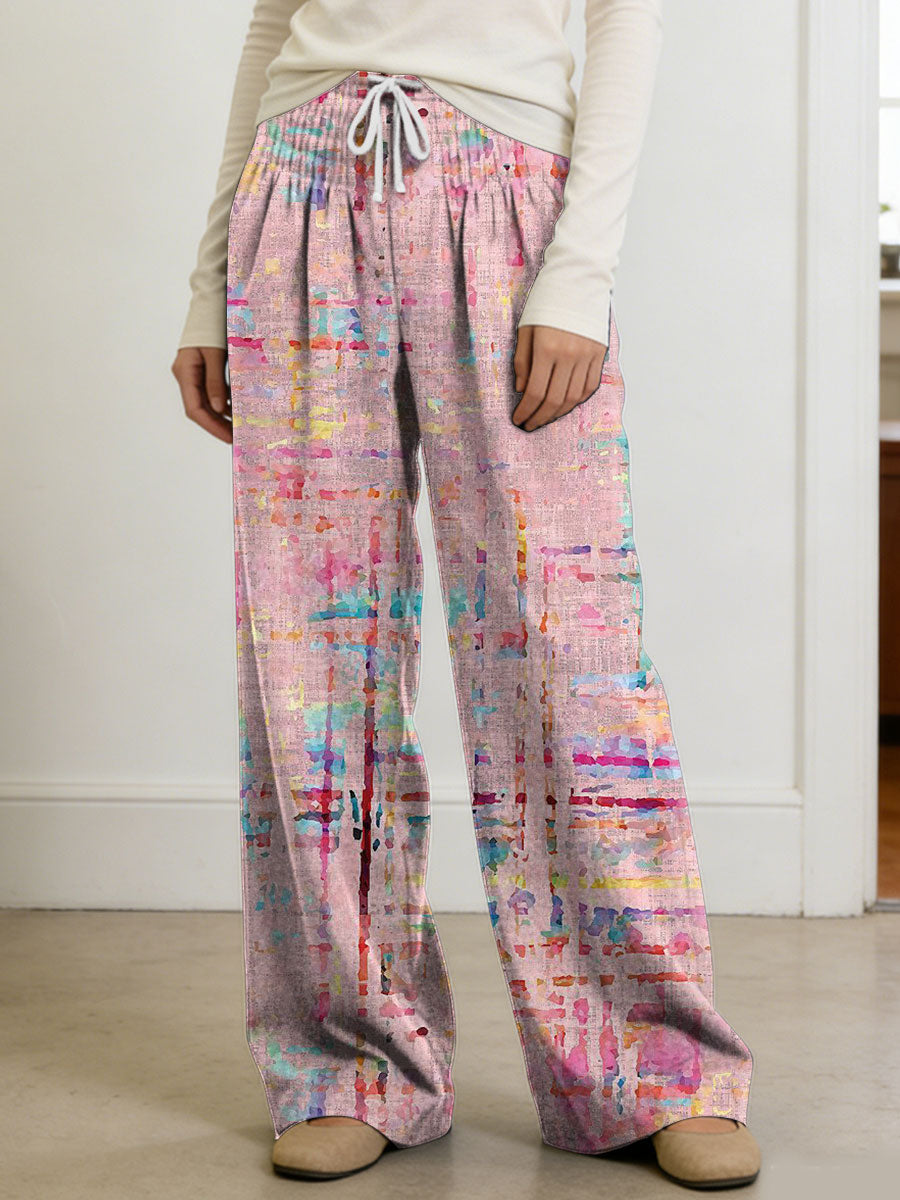 Women's Geometry Color Splicing Gradient Art Print Casual Pants