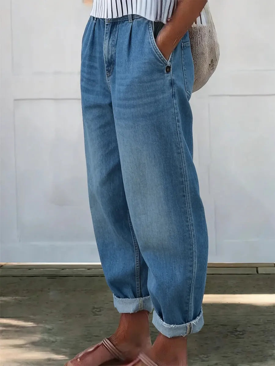 Women's Casual Cotton Denim Pants