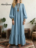 Women's Loose And Comfortable Tencel Denim Maxi Dress
