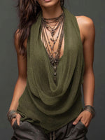 Casual & Sexy Knitted Tank Top Two-piece Set