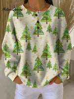 Women's Christmas Tree Casual Printed Long Sleeve