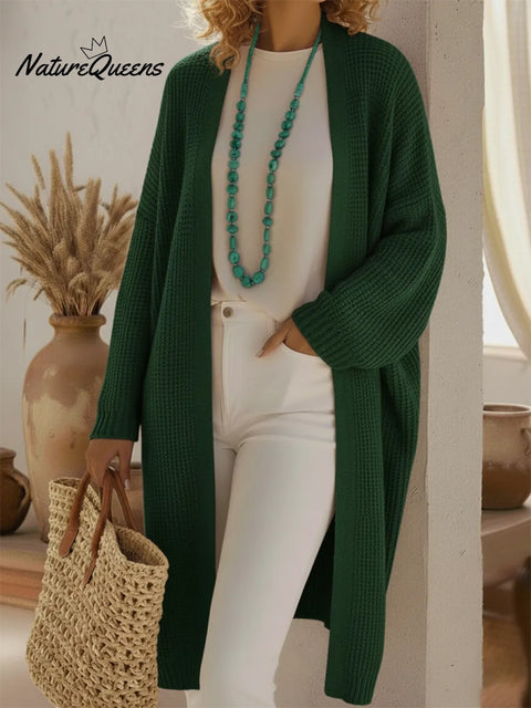 Women's Loose Cozy Solid Color Knit Cardigan