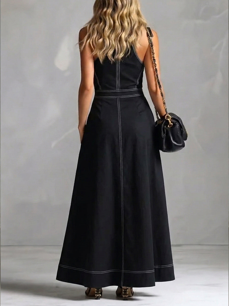 Fashionable Sleeveless Cotton Maxi Dress