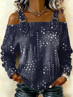 Women‘s Vintage Pattern Art Print Casual CottonShirt