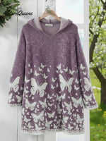 Butterfly Valley Hooded Knitted Sweater