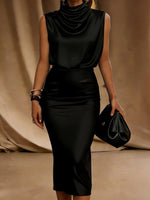 Women's Satin Sleeveless Dress