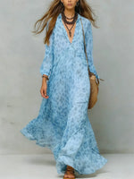 Women's Retro Leopard Pattern Art Print Casual Stylish Maxi Dress