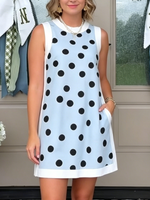 Retro Polka-dot Print Top And Shorts Two-piece Set