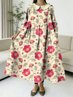 Women's Flowers Floral Pattern Art Print Casual Denim Dress