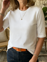 Cozy Minimalist Half-sleeve 100% Cotton T-shirt