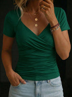Women's V-neck Short-sleeve Top