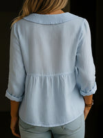 Peter Pan Collar Linen And Cotton Shirt