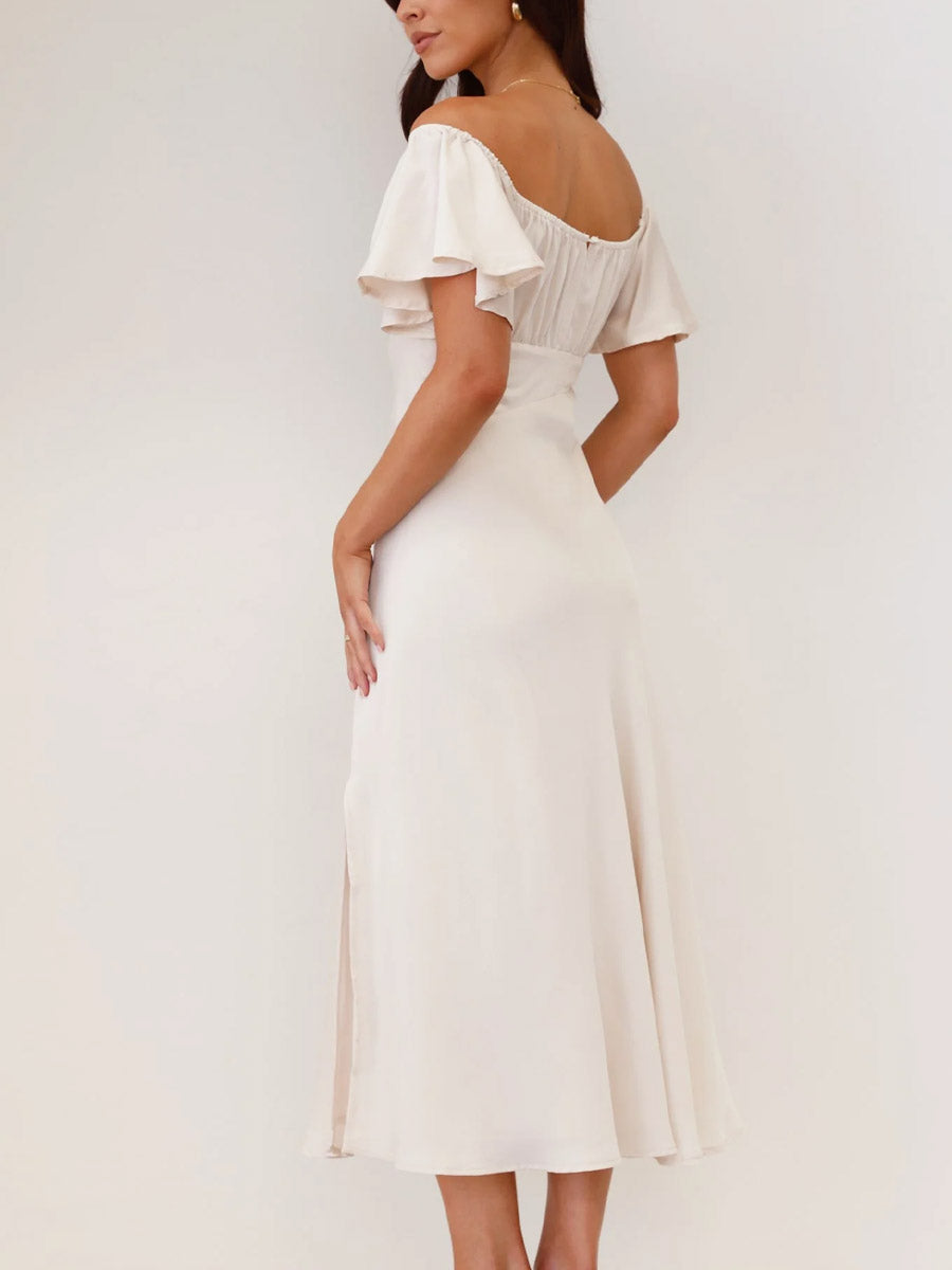 Women's Elegant Art Casual Stylish Short Sleeve Midi Dress