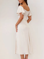 Women's Elegant Art Casual Stylish Short Sleeve Midi Dress