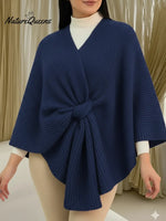 Women's Comfortable Knitted Shawl Cape
