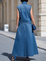 Women's Vintage Workwear Simple Denim Set