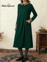 Women's Comfortable Patchwork Plaid Cotton Dress