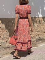 Women's Bohemian Elegant Vacation Printed Long Dress