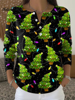 Women's Vintage Christmas Casual Printed Sweater