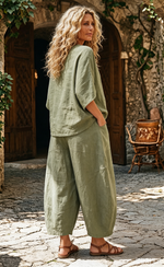 Relaxed Boho Linen-Cotton Two-Piece Set