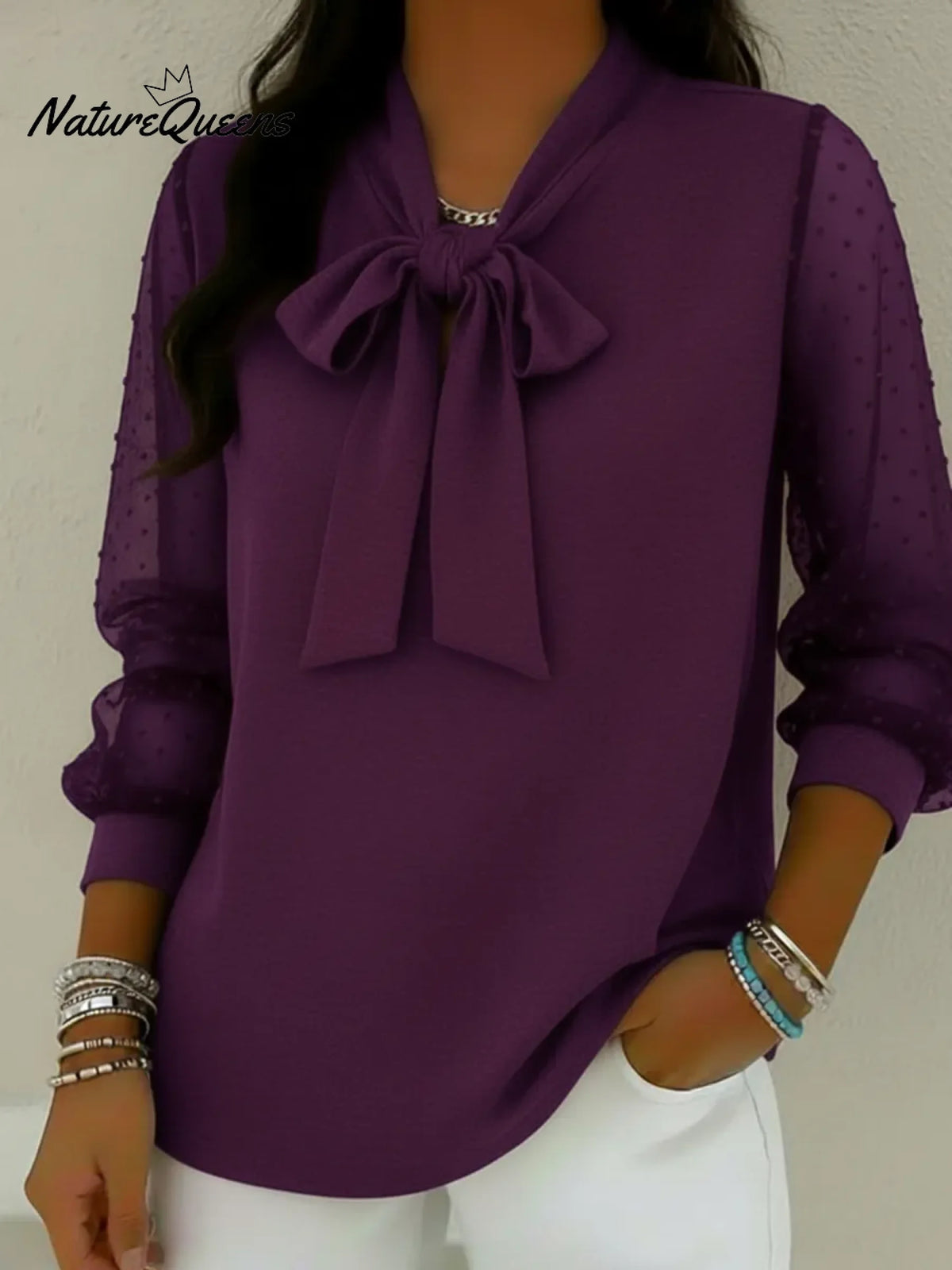 Elegant Bow-tie Blouse