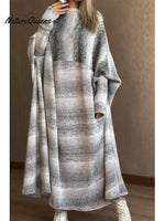 Women's Striped Loose Long-sleeved Knit Dress